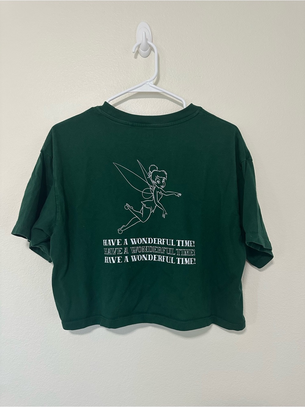Disney Uniqlo Peter Pan TinkerBell Forest Green Cropped Tee